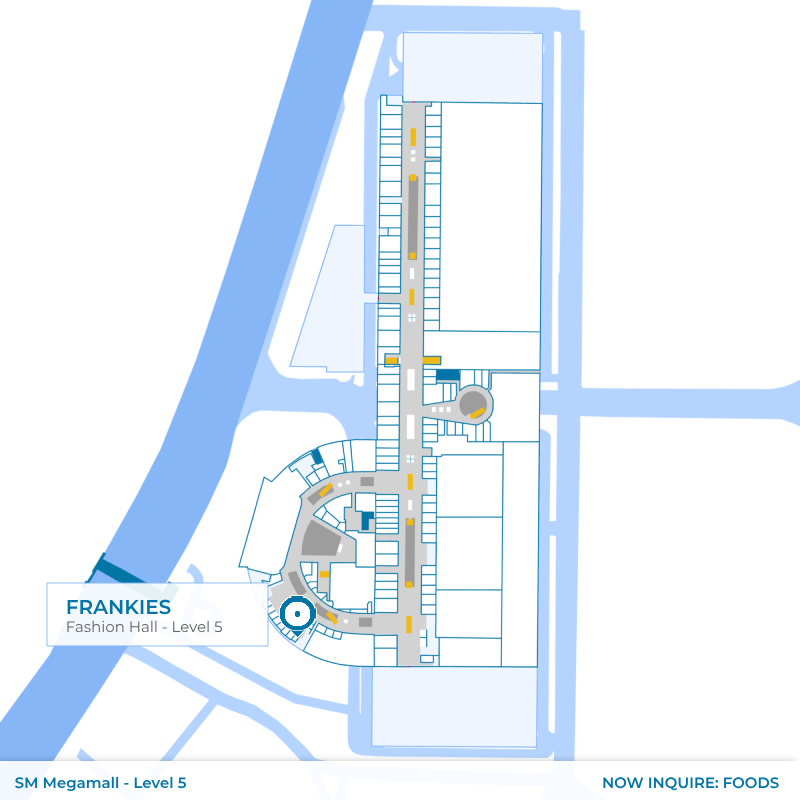 Map - Frankies - SM Megamall - Fashion Hall - Level 5